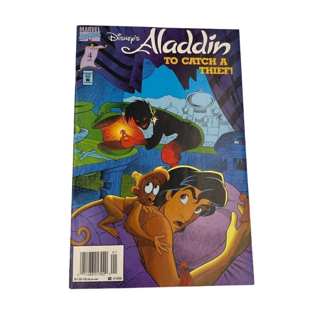 Vintage Marvel Disney's Aladdin To Catch A Thief Comic Book #4 January 1995